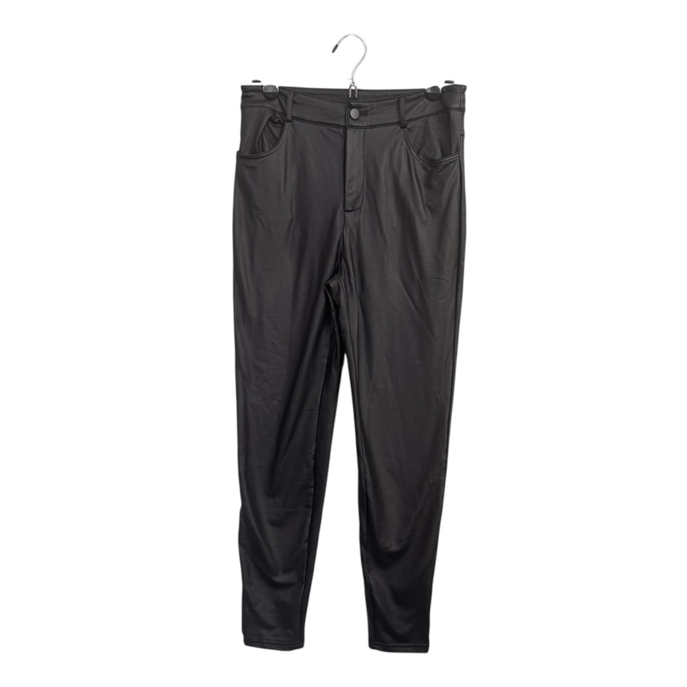 Shein Black Faux Leather Pants Size Medium (Petite) EUC